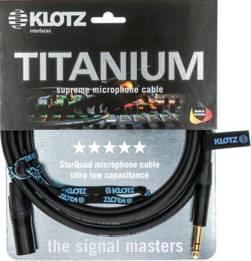 Klotz TITANIUM StarQuad analóg audiokábel Neutrik XLR papa - szimmetrikus Jack - 10m