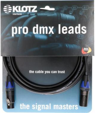 Klotz OT206YS dupla árnyékolt DMX kábel XLR 3p mama/papa fekete Neutrik csatlakozók - 5m