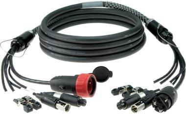 Klotz hibrid kábel 2 x RJ45 + 2 x convertCON + Schuko - SBG húzásmentesítés - 50m