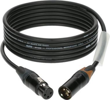 Klotz M1 mikrofonkábel színkódolással XLR 3p mama/papa fekete Neutrik csatlakozók - 1m