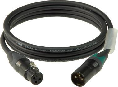 Klotz M2 mikrofonkábel színkódolással XLR 3p mama/papa fekete Neutrik csatlakozók - 5m