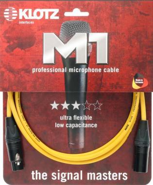 Klotz M1 pro mikrofonkábel XLR 3p mama/papa fekete Neutrik csatlakozók - 3m