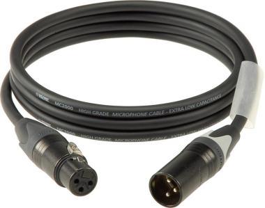 Klotz M2 mikrofonkábel színkódolással XLR 3p mama/papa fekete Neutrik csatlakozók - 10m