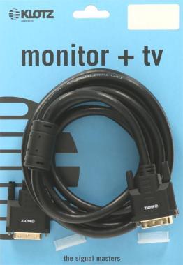 Klotz DVI-D monitor kabel, zlacené konektory, 2m