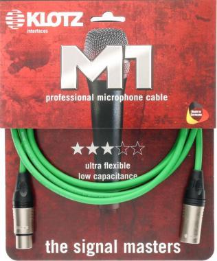 Klotz M1 pro mikrofonkábel XLR 3p mama/papa nikkel Klotz csatlakozók - 3m