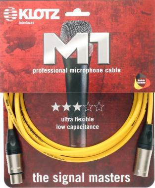 Klotz M1 pro mikrofon kábel XLR 3p mama/papa nikkel Klotz csatlakozók - 1m