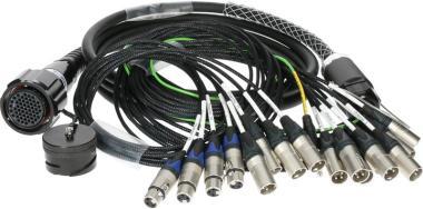 Klotz RMP-16 XLR kabel - 12x XLR samec, 4x XLR samice, digitální fanout, PVC, 20m