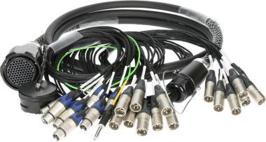 Klotz RMP-24 XLR kabel - 16x XLR samice, 8x XLR samce, 15m, digitální fanout