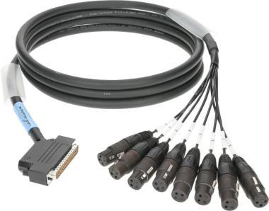 Klotz LAWO D-Sub 37p papa, pipa - 8 x XLR 3p mama 8 csatornás analóg loom - IN - szimmetrikus - 3m