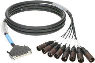 Klotz LAWO D-Sub 37p mama - 8 x XLR 3p papa 8-cs. analóg loom - OUT - szimmetrikus - 1m