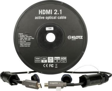 Klotz HDMI 2.1 AOC Link - aktív optikai kábel páncélozott - dugók védősapkával - 20m