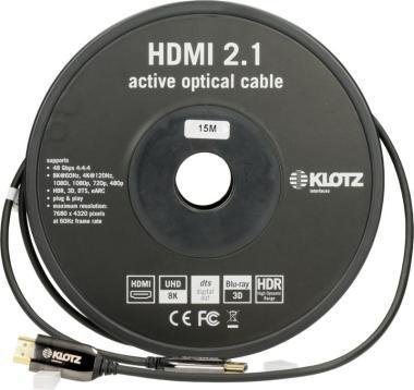 Klotz HDMI 2.1 AOC Link - aktivní optický kabel bez krytek - 15m