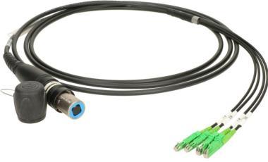 Klotz optický kabel opticalCON QUAD - 4x E2000/APC, single-mode OS2, 5m