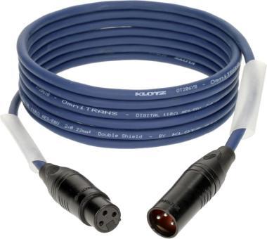 Klotz OT206YB dupla árnyékolt AES és DMX kábel XLR 3p mama/papa fekete Klotz csatlakozók - 15m