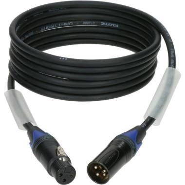 Klotz OT2000 ultra flexibilis AES és DMX kábel XLR 3p mama/papa fekete Neutrik csatlakozó - 2m