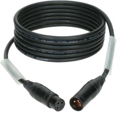 Klotz OT2000 ultra flexibilis AES és DMX kábel XLR 3p mama/papa fekete Klotz csatlakozók - 15m