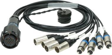 Klotz OT1000 - RMP 25p mama - 4x XLR 5p mama / 4x XLR 5p papa 8-cs. - DMX fanout - PVC - 1,2m