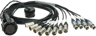 Klotz OT1000 - RMP 37p mama - 8x XLR 5p papa / 4x XLR 5p mama 12-cs. - DMX fanout - PVC - 1,2m