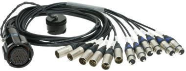 Klotz OT1000 - RMP 37p mama - 6x XLR 5p mama / 6x XLR 5p papa 12-cs. - DMX fanout - PVC - 1,2m