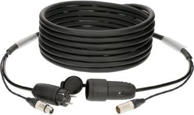 Klotz hybridní kabel audio a napájení XLR 3p + Schuko - 15m