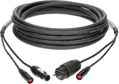 Klotz CAT5e és táp 3G1.5 hibrid kábel 1 x etherCON + Schuko => powerCON TRUE1 - 25m