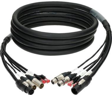 Klotz CAT5e és audió és táp 3G2.5 hibrid kábel 2 x RJ45 + 2 x XLR 3p + powerCON TRUE1 - 15m