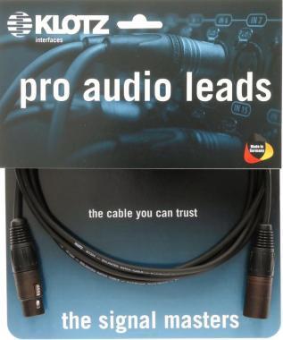 Klotz patch kabel - symetrický, XLR-XLR, Neutrik, 1m
