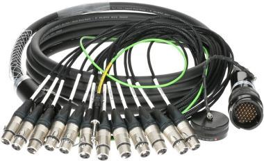 Klotz PolyLIVE - RMP 37p papa - 12x XLR mama 12-cs. analóg fanout - PVC - 3m