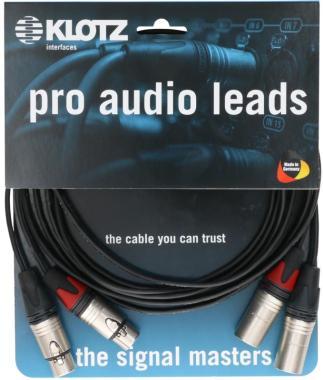 Klotz mikrofonní kabel, XLR 3p nikel Neutrik konektory, 5m