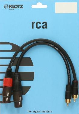Klotz RCA - XLR mama kábel aranyozott érintkezőkkel RCA - XLR 3p mama - 0,6m