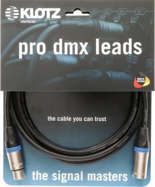 Klotz OT2000 ultra flexibilis DMX kábel XLR 5p mama/papa nikkel (3 pin bekötve) Klotz - 2m