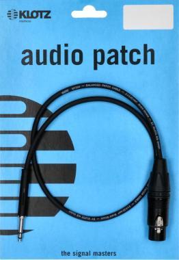 Klotz szimmetrikus apró telefon patch kábel - fekete TT Bantam - XLR 3p mama - 0,6m