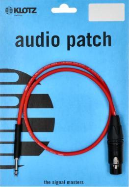 Klotz szimmetrikus kis telefon patch kábel - piros TT Bantam - XLR 3p mama - 0,3m