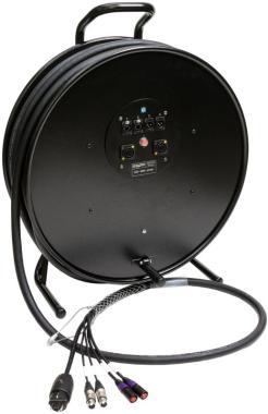 Klotz hibrid kábeldob 2 x etherCON + 2 x XLR 3p + Schuko => powerCON TRUE1 - 2,5m