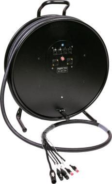 Klotz CAT5e és DMX és táp 3G2.5 hibrid dob 2 x RJ45 => etherCON + 2 x XLR 5p + powerCON TRUE1 - 2,5m