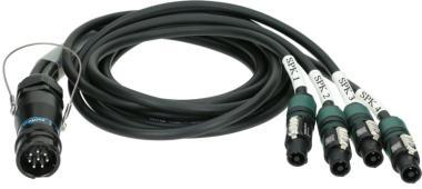 Klotz SPUTNIK L-Acoustics DOSUB adapter PA-COM® 8p papa - 4 x speakON 4p mama - 5m