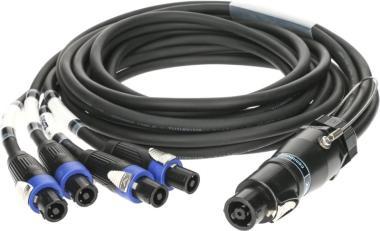Klotz SPUTNIK TOP és SUB hangszóró adapter speakON 8p mama - 4 x speakON 4p mama - 3m