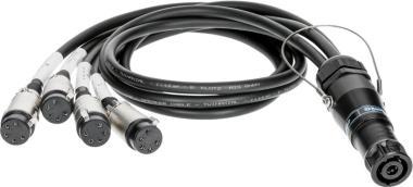 Klotz SPUTNIK TOP és SUB hangszóró adapter speakON 8p papa - 4 x EP 5p mama - 5m