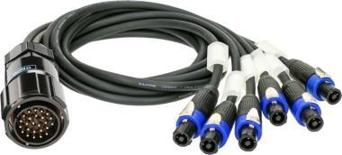 Klotz kabel d&b reproduktorový adaptér PA-COM® 25p - 6 x speakON 4p - 4m
