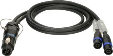 Klotz SPUTNIK Y hangszóró adapter speakON 8p mama - 2 x speakON 4p papa - 2m