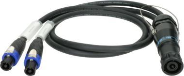 Klotz SPUTNIK Y hangszóró adapter speakON 8p papa - 2 x speakON 4p mama - 0,7m