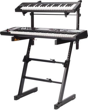 Hercules KS410B Billentyű állvány, Z-tipusú, 2 hangszerhez, 130 kg kapacitás