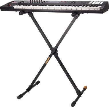 Hercules KS118B Billentyű állvány, X-tipusú, szimplavázas, 1 hangszerhez, 80 kg kapacitás