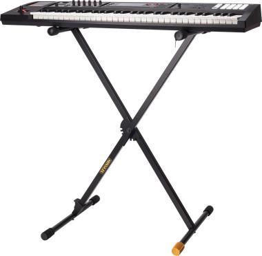 Hercules KS100B Billentyű állvány, X-tipusú, szimplavázas, 1 hangszerhez, 80 kg kapacitás