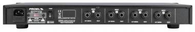PROEL HPAMP106 Fejhallgató erősítő-osztó, 6 csatorna, fekete, fém, 4 db 6,3 mm jack bemenet, rackes