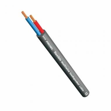 PROEL HPC610BK Hangfalkábel, fekete(100m-es bund), 2x1,5 mm