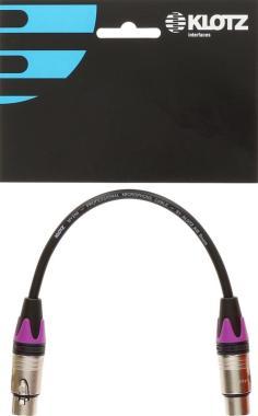 Klotz XLR 3p mama - XLR 3p mama / Neutrik XLR adapter kábel - nemváltó - 0,2m