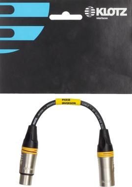 Klotz XLR adaptér, fázová inverze, 0,2m