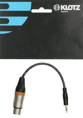 Klotz XLR 3p mama - TRS 3,5 mm / Klotz XLR adapter - 0,2m