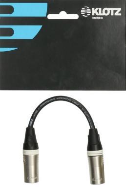 Klotz XLR 3p papa - XLR 3p papa / Klotz XLR adapterkábel - nemváltó - 0,2m